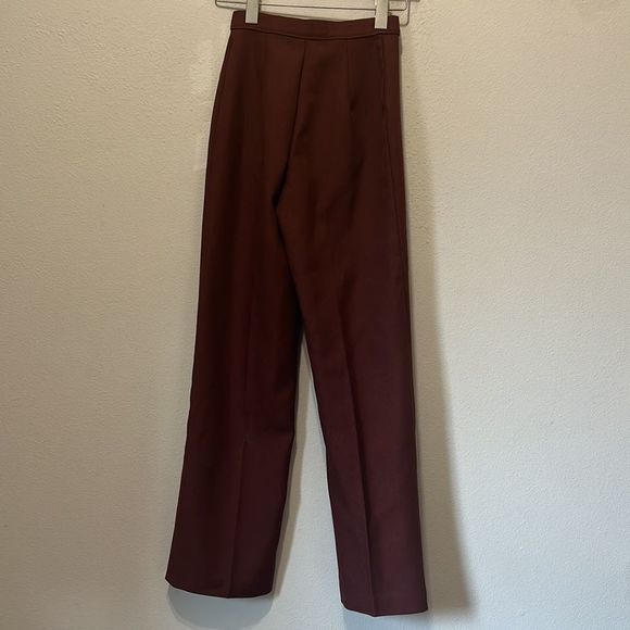 JC Penny Pleated Rust Trousers - Picture 2 of 7